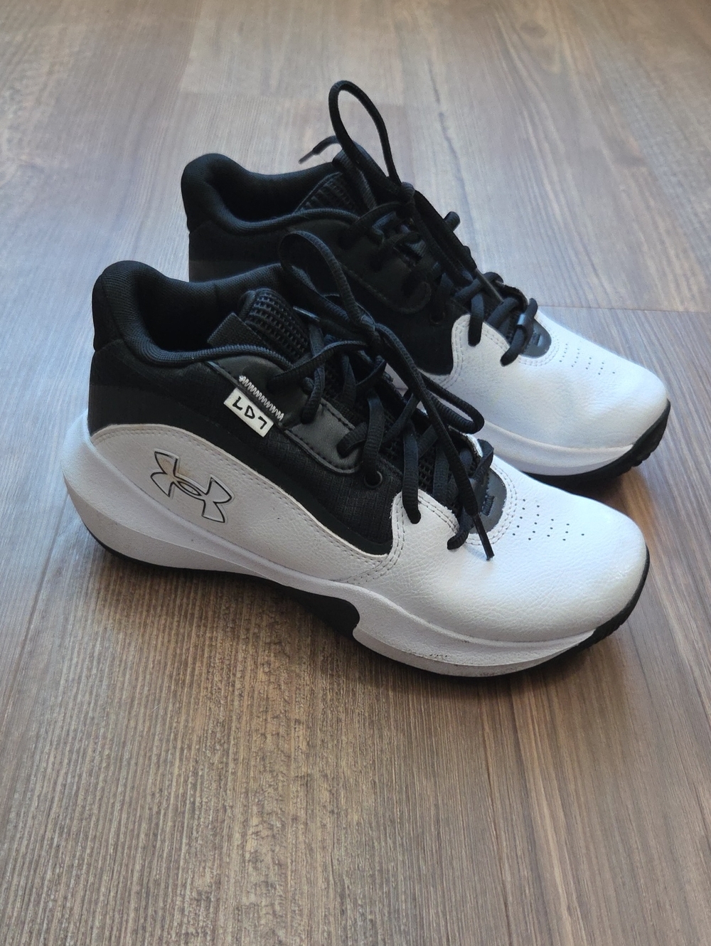 Under Armour Kids' Black & White Athletic Shoes